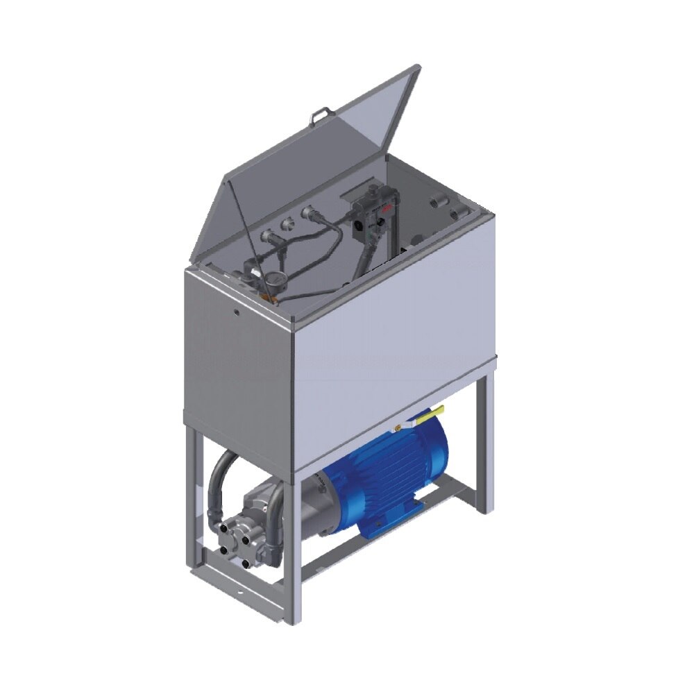 CAD drawing of hydraulic power unit